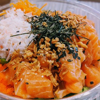 Poke N’ Squeeze - Custom poke bowl with Salmon and goodies. - Poke Near Me - Morgan Hill, California Poke N’ Squeeze - Custom poke bowl with Salmon and goodies. - Poke Near Me - Morgan Hill, California