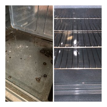The Cleaning Queens 209 - Same oven before and after receiving the "Royal Treatment" - Home Cleaning Near Me