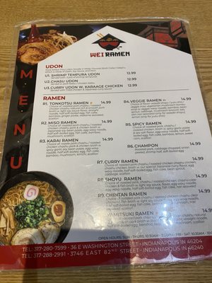 Menu photo 6 Wei Ramen Indianapolis, IN