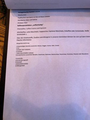 Menu photo 1 Coffee House 168 Berlin, BE