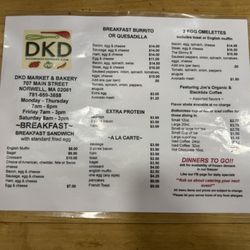 Doorknock Dinner - Photo of the menu.