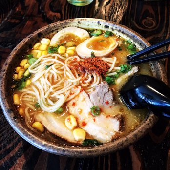 Kirimachi - Miso ramen. Spicy. The extra boiled egg was complimentary and not expected, so don't throw a fit if you don't get two. - Japanese Near Me - San Francisco, California Kirimachi - Miso ramen. Spicy. The extra boiled egg was complimentary and not expected, so don't throw a fit if you don't get two. - Japanese Near Me - San Francisco, California