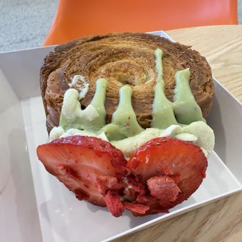 The Le Bakery - Strawberry matcha croissant - Bakeries Near Me - Albuquerque, New Mexico