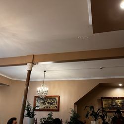Pho Tran - Seating area- too many people, so I took a ceiling pic hee