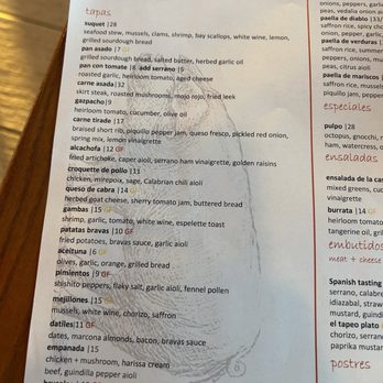 El Tapeo Modern Spanish Kitchen - Menu - Tapas/Small Plates Near Me - Oak Brook, Illinois