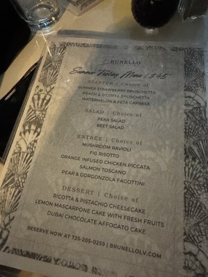 Menu photo 3 Brunello Las Vegas, NV