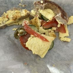 Nigh-Time Donuts - Messy sloppy breakfast sandwich