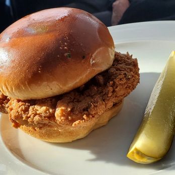 RH Rooftop Restaurant at RH Marin - FRIED CHICKEN SANDO: Pickles, Mayo, Buttered Brioche ($24) - American Near Me - Corte Madera, California RH Rooftop Restaurant at RH Marin - FRIED CHICKEN SANDO: Pickles, Mayo, Buttered Brioche ($24) - American Near Me - Corte Madera, California