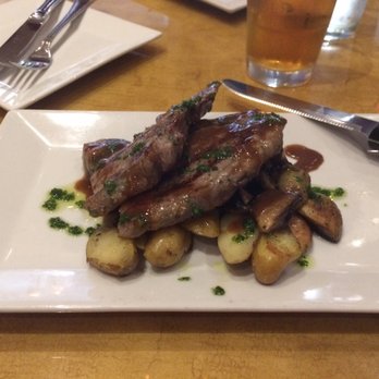 La Malinche - Buey al Jerez (rib eye, sherry, mushrooms, fingerling potatoes) - Tapas Bars Near Me - Silver Spring, Maryland