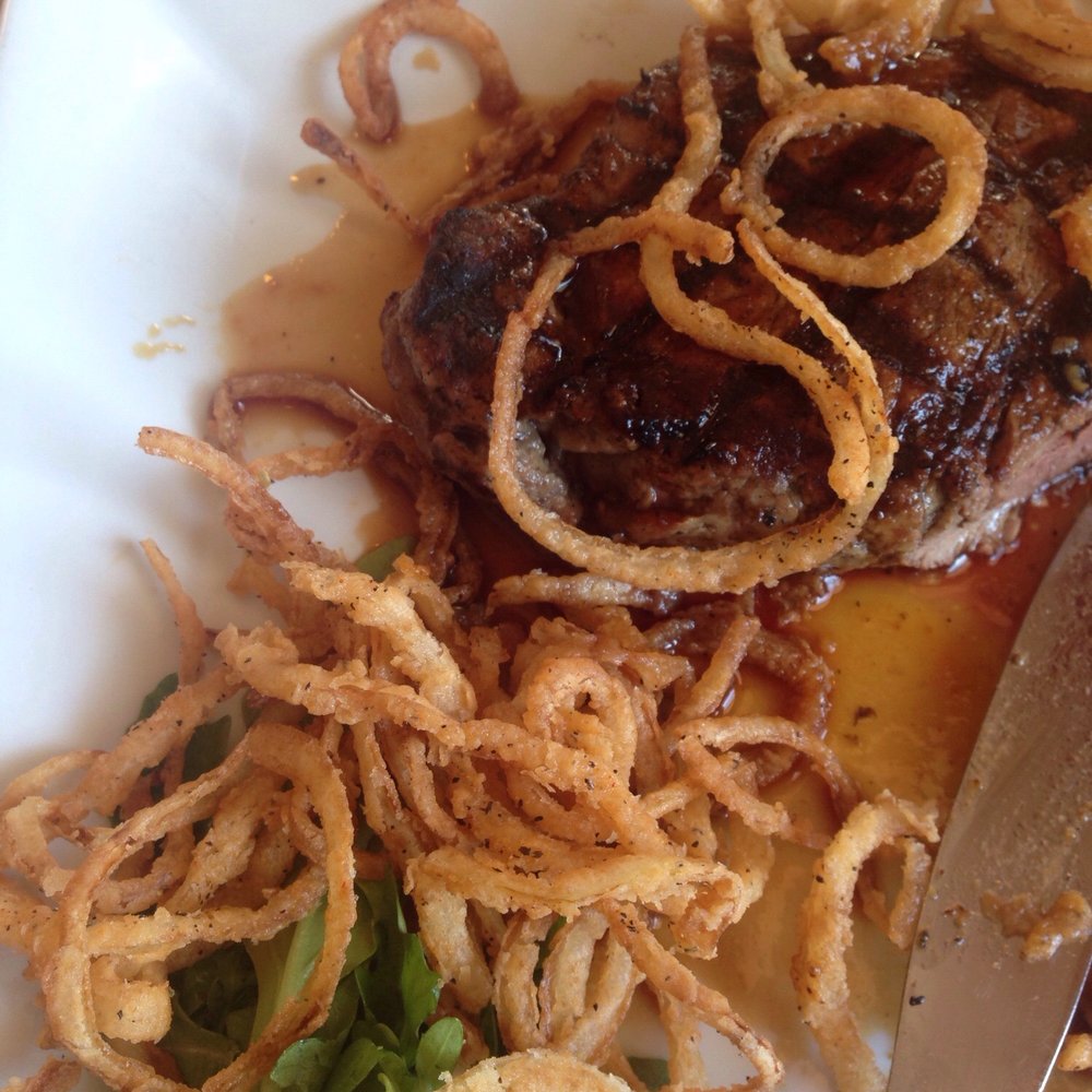 Meritage - Fried onions over steak yum! - New American Near Me - Cincinnati, Ohio Meritage - Fried onions over steak yum! - New American Near Me - Cincinnati, Ohio