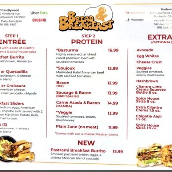 Bread & Breakfast - Burbank - Simple but delicious menu - Breakfast & Brunch Near Me - Burbank, California Bread & Breakfast - Burbank - Simple but delicious menu - Breakfast & Brunch Near Me - Burbank, California
