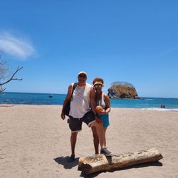 Global 9 Travels - Hanging on a beach in Costa Rica.