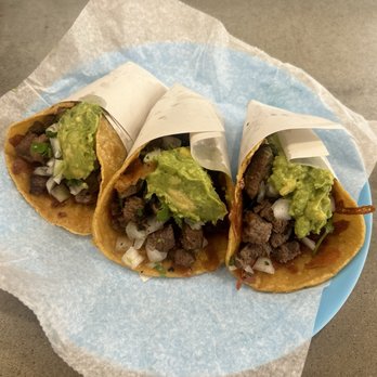 The Taco Stand - Carne asada tacos with cheese and guacamole - Mexican Near Me - Oceanside, California