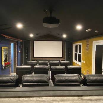 Surreal Systems - 12' Stewart Film Screen, stadium seating for 12. - Home Theatre Installation Near Me - Anaheim, California Surreal Systems - 12' Stewart Film Screen, stadium seating for 12. - Home Theatre Installation Near Me - Anaheim, California