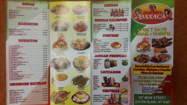 Menu photo 5 Taqueria Oaxaca New York, NY