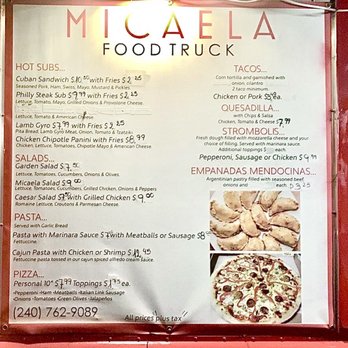Micaela Food Truck - Menu - Food Trucks Near Me Micaela Food Truck - Menu - Food Trucks Near Me
