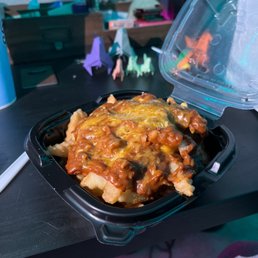 the dino's enjoyed the chili fries as well the dino's enjoyed the chili fries as well