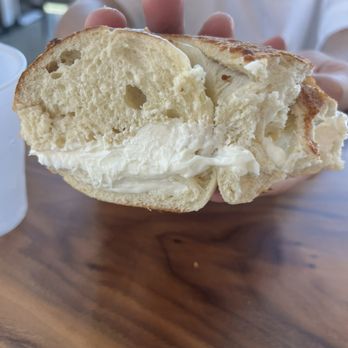 Cassidys Corner Cafe - bagel with so much cream cheese - Bagels Near Me - Eastvale, California