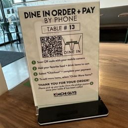 Order from table Order from table