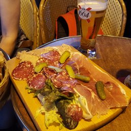 Charcuterie and Kronenberg 1664 for a light snack for the two of us