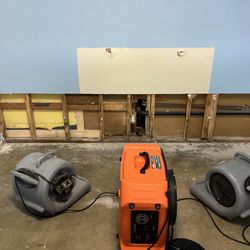 Breathe Easy - Using drying fans and air scrubbers to dry wet building materials after demolition.