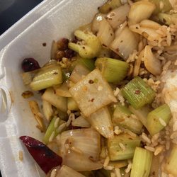 Chinese Chinh's Express - It's suppose to be Kung Pao Beef but instead it should be called Kung Pao Onions.