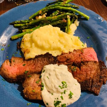 Sprout Personal Chef Services - Coffee & Chili Rubbed flank steak with a lemon herb cream sauce - Personal Chefs Near Me Sprout Personal Chef Services - Coffee & Chili Rubbed flank steak with a lemon herb cream sauce - Personal Chefs Near Me