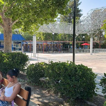Six Flags Magic Mountain - From dropoff... on sign - Amusement Parks Near Me - Valencia, California
