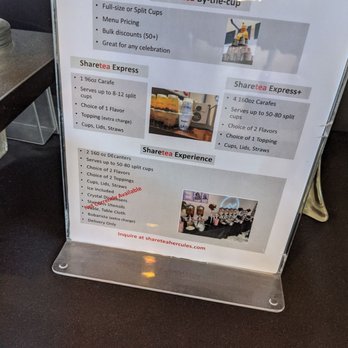 Sharetea - Catering menu - Bubble Tea Near Me - Hercules, California