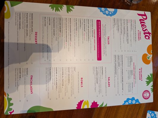 Menu photo 4 Puesto Los Olivos Irvine, CA