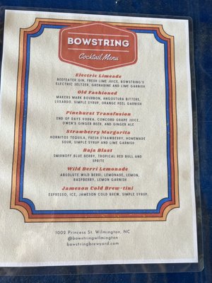 Menu photo 8 Bowstring Burgers and Brewyard Wilmington, NC Menu photo 8 Bowstring Burgers and Brewyard Wilmington, NC
