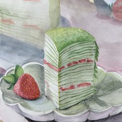 Aspire Art Studios - A delicious matcha mille crepe by Abigail (11)