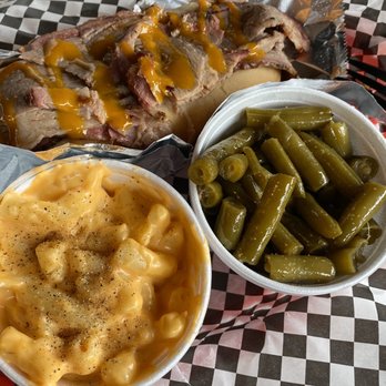 Combs BBQ Central - Brisket dog , Mac& cheese, green beans.....! - Barbeque Near Me - Middletown, Ohio