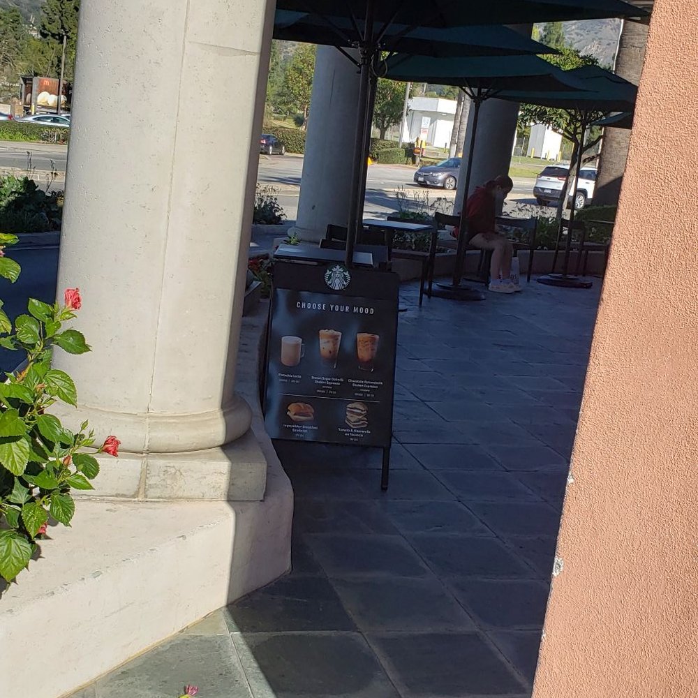 Starbucks - They have a nice shaded outside seating area. - Coffee & Tea Near Me - Glendora, California Starbucks - They have a nice shaded outside seating area. - Coffee & Tea Near Me - Glendora, California