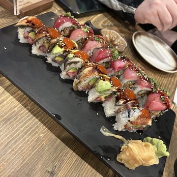 Shinkai Sushi - Patrick Star Roll (top) and Hellboy Roll (bottom) - Sushi Bars Near Me - Dublin, California