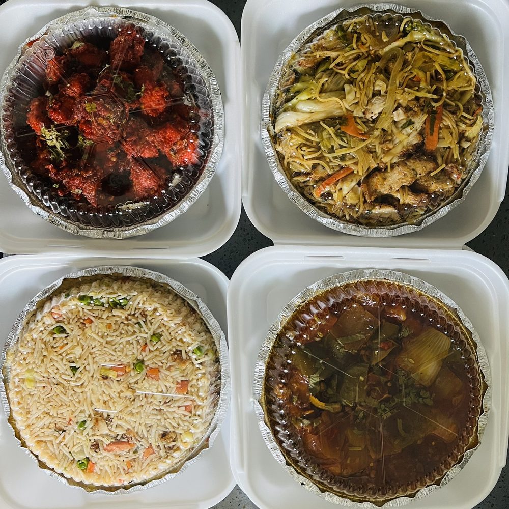 India Kitchen Tustin, CA - Top left- chicken 65 Top right - chicken chowmein Bottom right- chili chicken gravy Bottom left - chicken fried rice - Indian Near Me - Tustin, California India Kitchen Tustin, CA - Top left- chicken 65 Top right - chicken chowmein Bottom right- chili chicken gravy Bottom left - chicken fried rice - Indian Near Me - Tustin, California