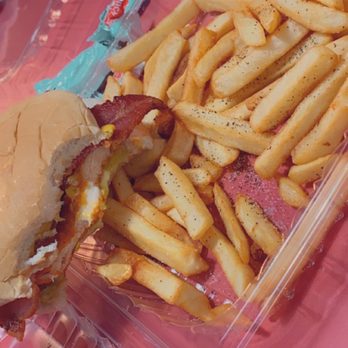 Kent Kwik Convenience Stores - Bacon Crispy chicken sandwich with fries - Gas Stations Near Me - Monahans, Texas