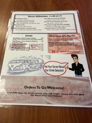 Menu photo 4 60's Cafe & Diner Lincoln City, OR Menu photo 4 60's Cafe & Diner Lincoln City, OR