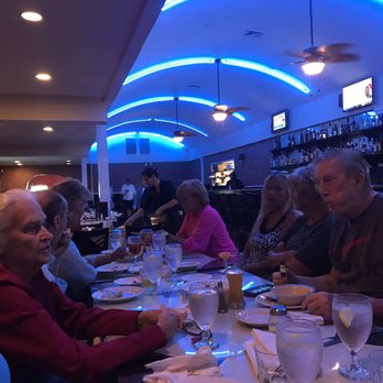 Casa Calamari - Big dining area would be great for a dance or wedding reception, loved the blue lights! - Italian Near Me - Surfside Beach, South Carolina