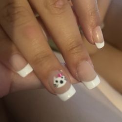 Solaria Nails - And here is hello kitty imminitely being struck by a moving vehicle.