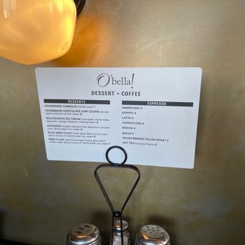 O'Bella - Dessert & coffee menu - Italian Near Me - Anaconda, Montana O'Bella - Dessert & coffee menu - Italian Near Me - Anaconda, Montana