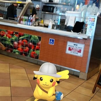 Toyama Sushi - Explorer Pikachu stopping by to check it out. She loves sushi - Sushi Bars Near Me - Orange, California