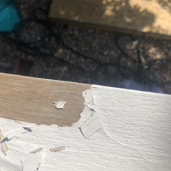 Vivax Pros - Just a small example of them painting over bad paint. Not scraping and I'm able to pull it up. - Painters Near Me - Denver, Colorado