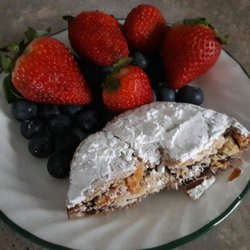 Orange Peel Pastries, Cakes & More - Her linzer cut in half. I ate it with some berries and an iced latte = perfection!