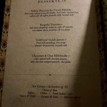 Gymkhana - Dessert menu - Indian Near Me - Las Vegas, Nevada Gymkhana - Dessert menu - Indian Near Me - Las Vegas, Nevada