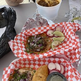 Birria tacos and birria ramen