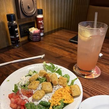 LongHorn Steakhouse - Mixed salad w/ house made ranch dressing & delicious cracked blk pepper from table. Watermelon lemonade w/ unlimited refills. - Steakhouses Near Me - Manor, Texas LongHorn Steakhouse - Mixed salad w/ house made ranch dressing & delicious cracked blk pepper from table. Watermelon lemonade w/ unlimited refills. - Steakhouses Near Me - Manor, Texas