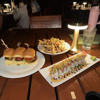 The Olelo Room - Bacon cheeseburger sliders, we got for our daughter, but ended up, loving them! Bang Bang fries, got 2 nights! Godzilla roll! - Hawaiian Near Me - Kapolei, Hawaii The Olelo Room - Bacon cheeseburger sliders, we got for our daughter, but ended up, loving them! Bang Bang fries, got 2 nights! Godzilla roll! - Hawaiian Near Me - Kapolei, Hawaii