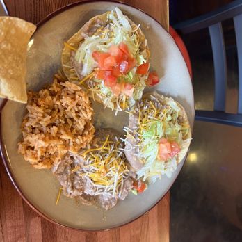 Chile Colorado - The bean tostada plate - Mexican Near Me - Colorado Springs, Colorado Chile Colorado - The bean tostada plate - Mexican Near Me - Colorado Springs, Colorado