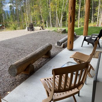 Glacier Outdoor Center Cabins - Porch outside of room - Rafting/Kayaking Near Me - West Glacier, Montana